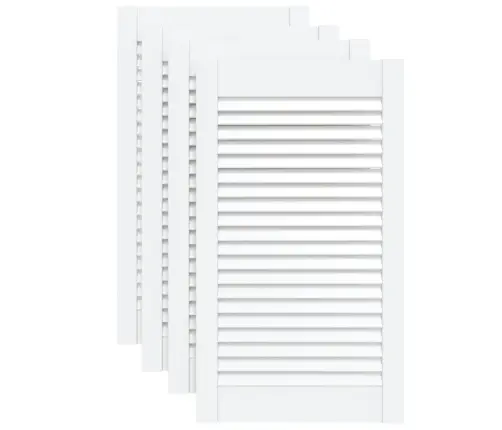 Kapiuksed, Võrega Disain 4 Tk Valge 69X39,4 Cm Männipuit