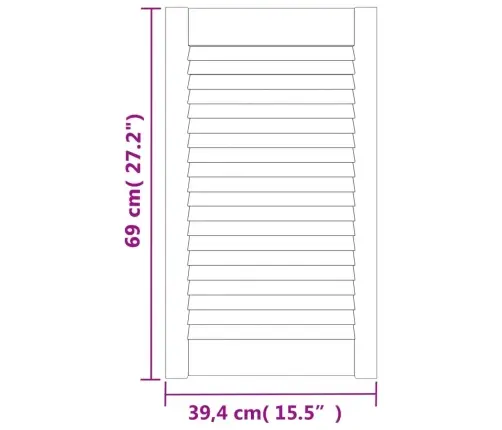 Kapiuksed, Võrega Disain 4 Tk Valge 69X39,4 Cm Männipuit