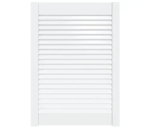 Spintelės Durelės, Baltos, 69X49,4cm Pušis, Žaliuzių Dizaino