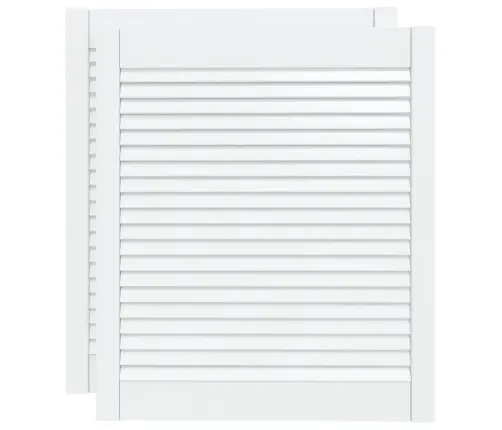 Kapiuksed, Võrega Disain 2 Tk Valge 69X59,4 Cm Männipuit