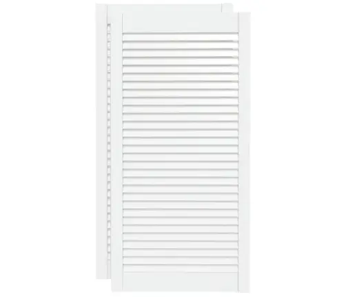 Kapiuksed, Võrega Disain 2 Tk Valge 99,3X49,4 Cm Männipuit