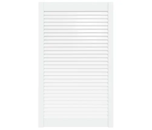 Spintelės Durelės, Baltos, 99,3X59,4cm Pušis, Žaliuzių Dizaino