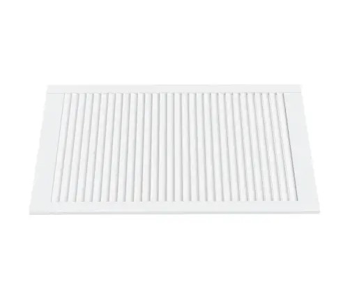 Spintelės Durelės, Baltos, 99,3X59,4cm Pušis, Žaliuzių Dizaino