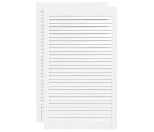 Skapja Durvis, Žalūziju Dizains, 2 Gab., 99,3X59,4 Cm, Priede Vidaxl