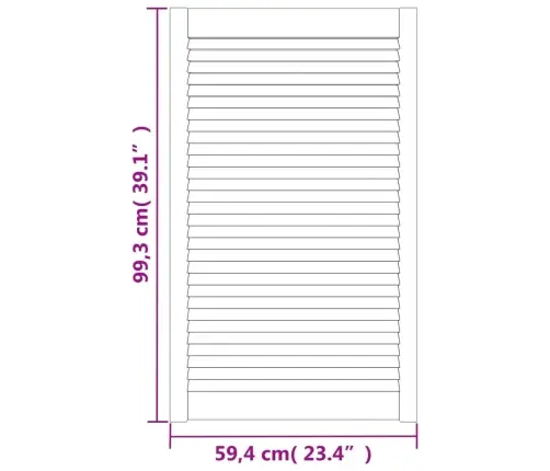 Skapja Durvis, Žalūziju Dizains, 2 Gab., 99,3X59,4 Cm, Priede Vidaxl