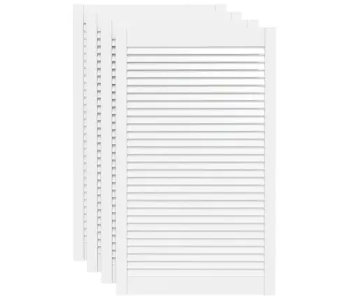 Skapja Durvis, Žalūziju Dizains, 4 Gab., 99,3X59,4 Cm, Priede Vidaxl