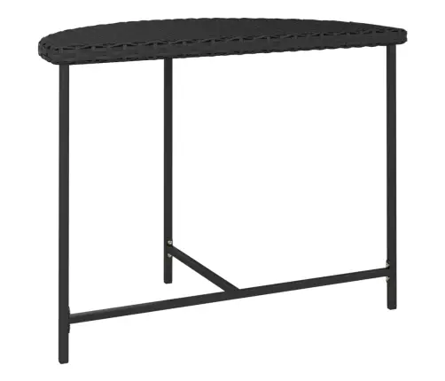 Sodo Stalas, Juodos Spalvos, 100X50X75cm Poliratanas