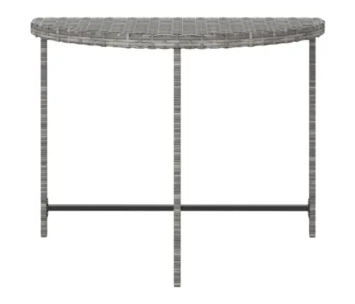 Dārza Galds, 100X50X75 Cm, Pelēka Pe Rotangpalma Vidaxl