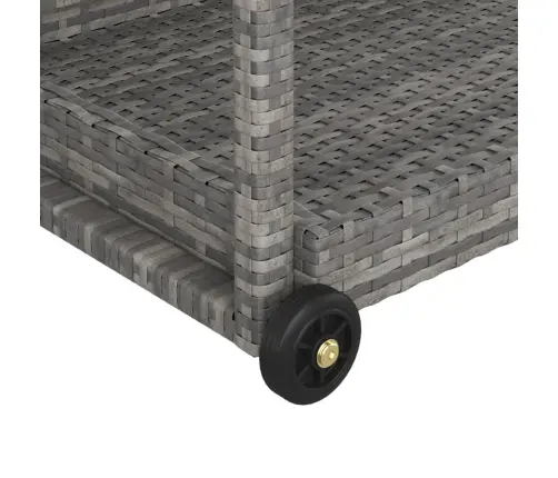 Bāra Ratiņi, Pelēki, 100X45X83 Cm, Pe Rotangpalma Vidaxl