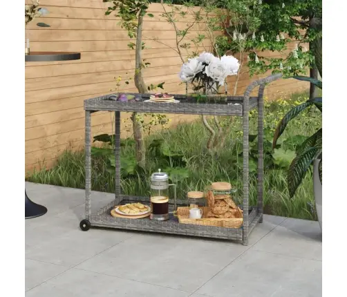 Bāra Ratiņi, Pelēki, 100X45X83 Cm, Pe Rotangpalma Vidaxl