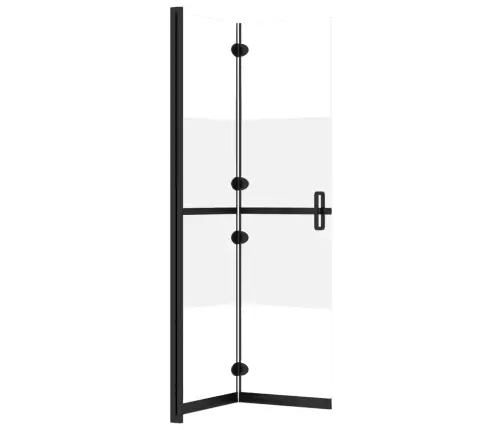 Dušas Siena, Salokāma, Daļēji Matēts Esg Stikls, 80X190 Cm Vidaxl