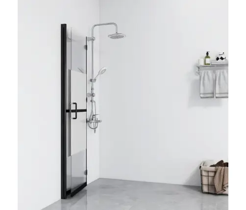 Dušas Siena, Salokāma, Daļēji Matēts Esg Stikls, 90X190 Cm Vidaxl