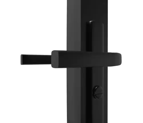 Vidaus Durys, Juodos, 102,5X201,5cm Esg Stiklas Ir Aliuminis