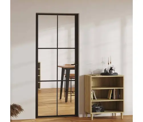 Vidaus Durys, Juodos, 83X201,5cm Esg Stiklas Ir Aliuminis