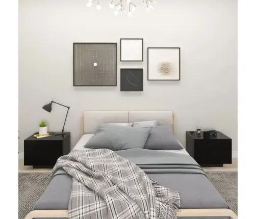 Naktsskapītis, 100X35X40 Cm, Melns, Inženierijas Koks Vidaxl