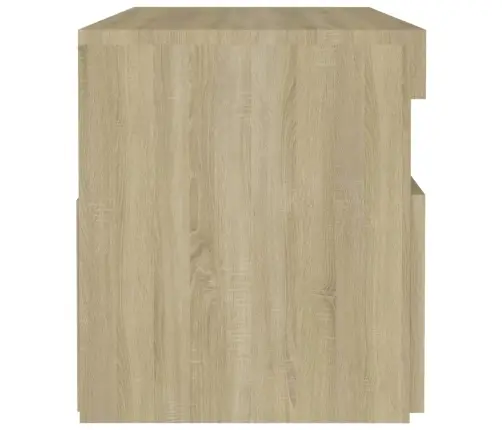Naktinė Spintelė Su Led, Sonoma Ąžuolo, 60X35X40cm Mediena