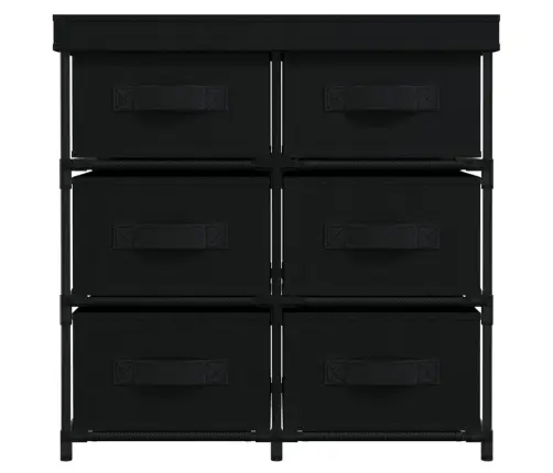 Spintelė Daiktams Su 6 Stalčiais, Juoda, 55X29X55cm Plienas