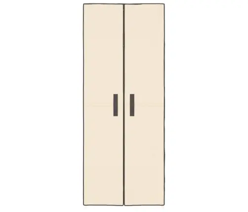 Spintelė Batams, Kreminės Spalvos, 60X30X166cm Audinys