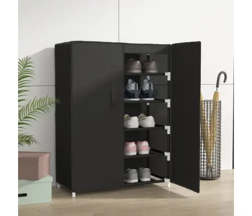 Apavu Skapis, Melns, 60X28X90 Cm, Audums Vidaxl