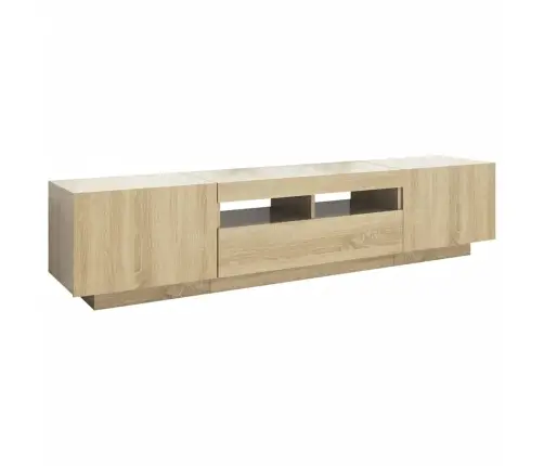 Tv Skapītis Ar Led Lampiņām, 180X35X40 Cm, Ozolkoka Krāsa Vidaxl