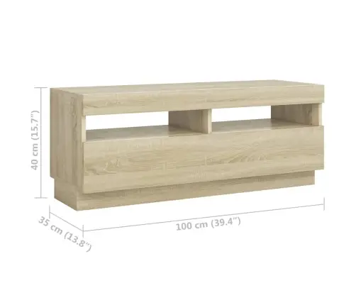 Tv Skapītis Ar Led Lampiņām, 200X35X40 Cm, Ozolkoka Krāsa Vidaxl Tv Skapītis Ar Led Lampiņām, 200X35X40 Cm, Ozolkoka Krāsa Vidaxl