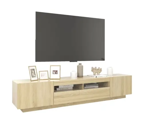Tv Skapītis Ar Led Lampiņām, 200X35X40 Cm, Ozolkoka Krāsa Vidaxl Tv Skapītis Ar Led Lampiņām, 200X35X40 Cm, Ozolkoka Krāsa Vidaxl