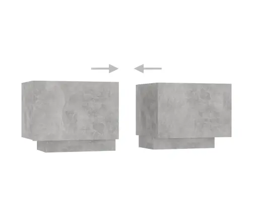 Tv Skapītis Ar Led Lampiņām, 200X35X40 Cm, Betona Pelēks Vidaxl