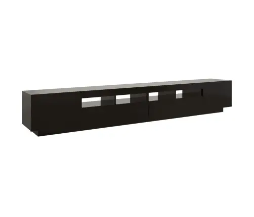 Tv Skapītis Ar Led Lampiņām, 260X35X40 Cm, Melns Vidaxl