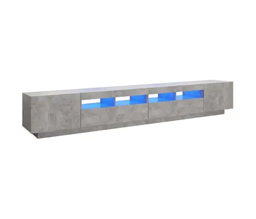 Televizoriaus Spintelė Su Led, Betono Pilka, 260X35X40Cm