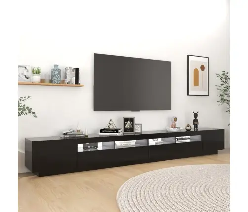 Tv Skapītis Ar Led Lampiņām, 300X35X40 Cm, Melns Vidaxl Tv Skapītis Ar Led Lampiņām, 300X35X40 Cm, Melns Vidaxl