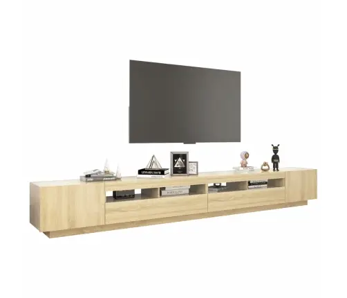 Tv Skapītis Ar Led Lampiņām, 300X35X40 Cm, Ozolkoka Krāsa Vidaxl Tv Skapītis Ar Led Lampiņām, 300X35X40 Cm, Ozolkoka Krāsa Vidaxl