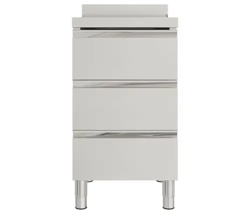 Virtuves Skapītis Ar 3 Atvilktnēm, Nerūsējošs Tērauds Vidaxl