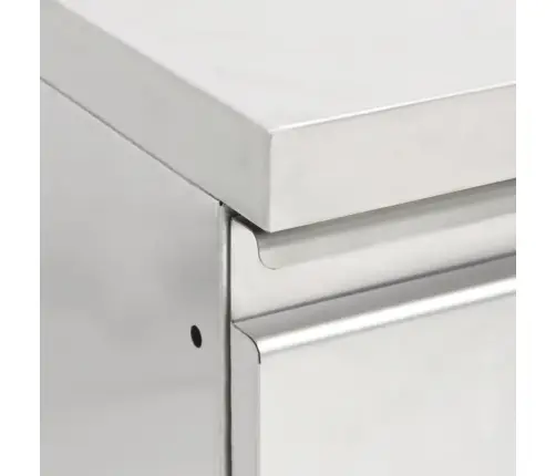 Virtuves Skapītis Ar 3 Atvilktnēm, Nerūsējošs Tērauds Vidaxl