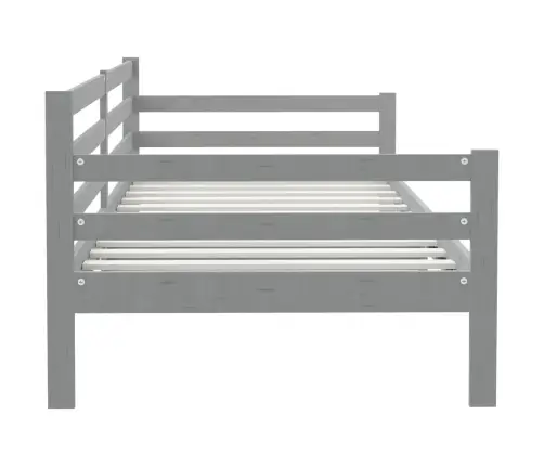 Dīvāngulta, Pelēka, 90X200 Cm, Priedes Masīvkoks Vidaxl