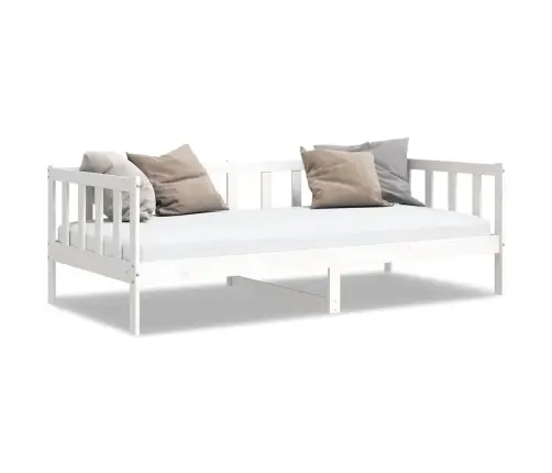 Lova, Baltos Spalvos, 90X200cm Pušies Medienos Masyvas