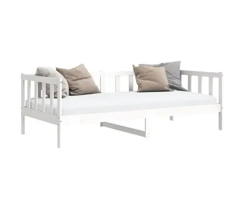 Lova, Baltos Spalvos, 90X200cm Pušies Medienos Masyvas