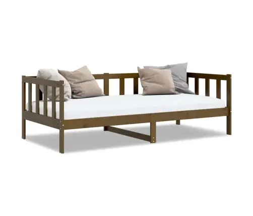 Lova, Medaus Rudos Spalvos, 90X200cm Pušies Medienos Masyvas