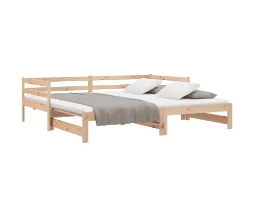 Ištraukiama Lova, 2X(90X200)cm Pušies Medienos Masyvas