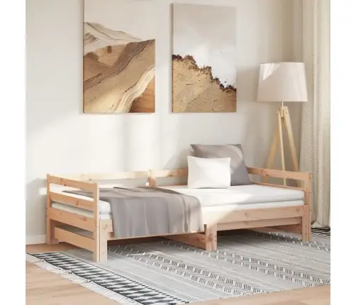 Ištraukiama Lova, 2X(90X200)cm Pušies Medienos Masyvas