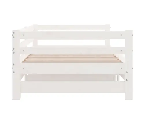 Izvelkama Gulta, Balta, Priedes Masīvkoks, 2X(90X200) Cm Vidaxl Izvelkama Gulta, Balta, Priedes Masīvkoks, 2X(90X200) Cm Vidaxl