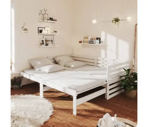 Väljatõmmatav Päevavoodi Ilma Madratsita, Valge, 2X(90X200) Cm