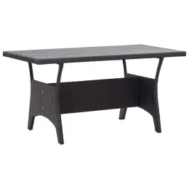 Dārza Galds, Melns, 120X70X66 Cm, Pe Rotangpalma Vidaxl