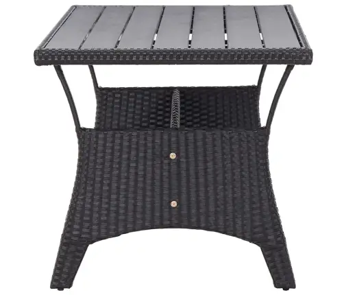 Dārza Galds, Melns, 120X70X66 Cm, Pe Rotangpalma Vidaxl