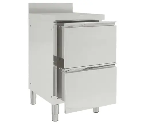 Komercinės Virtuvės Spintelės Su 2 Stalčiais, 2 Vnt., 50X60X96 Cm