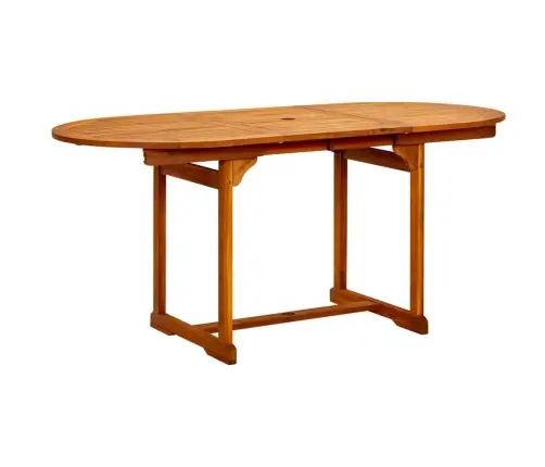 Dārza Galds, (120-170)X80X75 Cm, Akācijas Masīvkoks Vidaxl