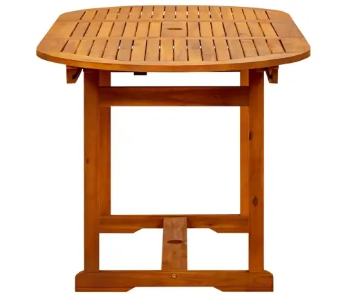 Dārza Galds, (120-170)X80X75 Cm, Akācijas Masīvkoks Vidaxl