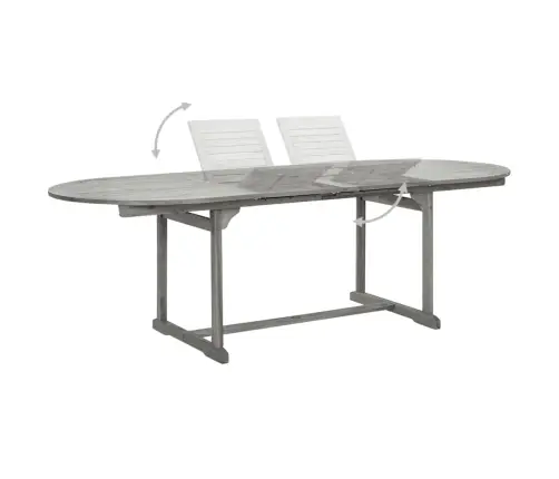 Dārza Galds, (160-240)X100X75 Cm, Akācijas Masīvkoks Vidaxl