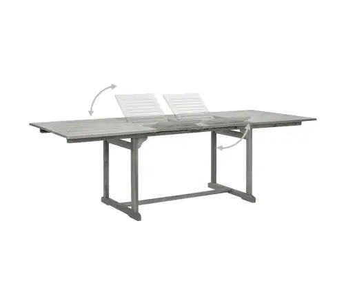 Sodo Valgomojo Stalas, (160–240)X100X75cm Akacijos Masyvas