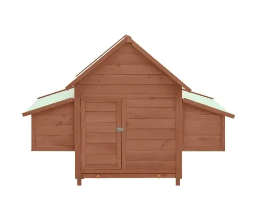 Vistu Būris, 150X96X110 Cm, Brūns Ar Baltu, Egles Masīvkoks Vidaxl