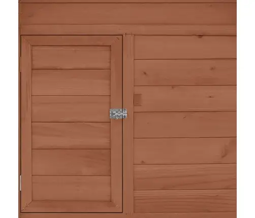 Vistu Būris, 150X96X110 Cm, Brūns Ar Baltu, Egles Masīvkoks Vidaxl